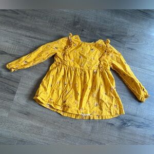 🌺10/$20 George Yellow Floral Ruffle Baby Blouse